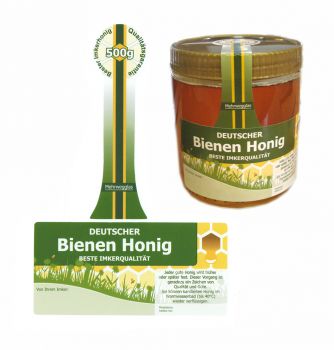 Honigetiketten - Deutscher Bienen Honig