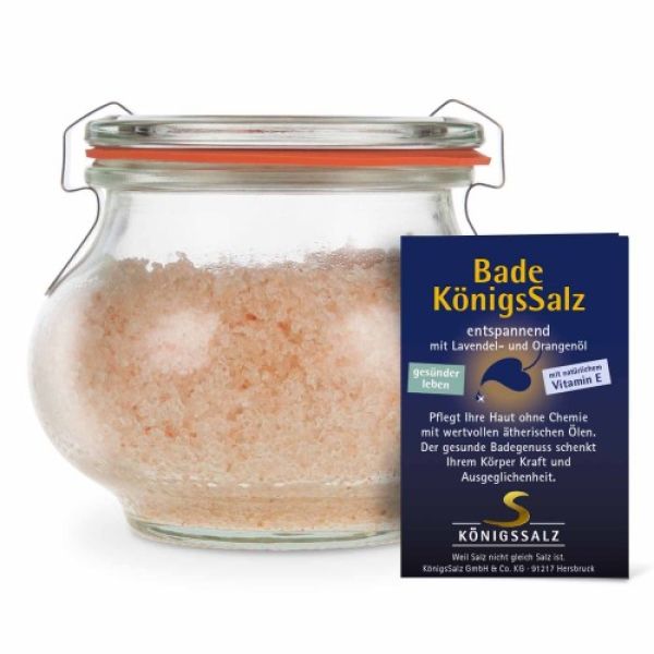 Badesalz Lavendel-Orange Glas 180 g