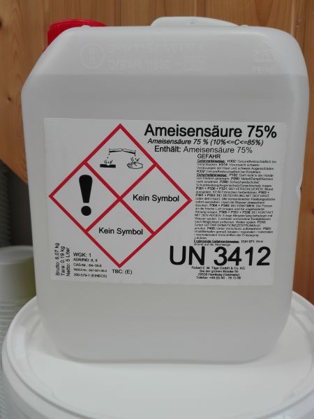 Ameisensäure 75% - technische Qualität - 5 Liter